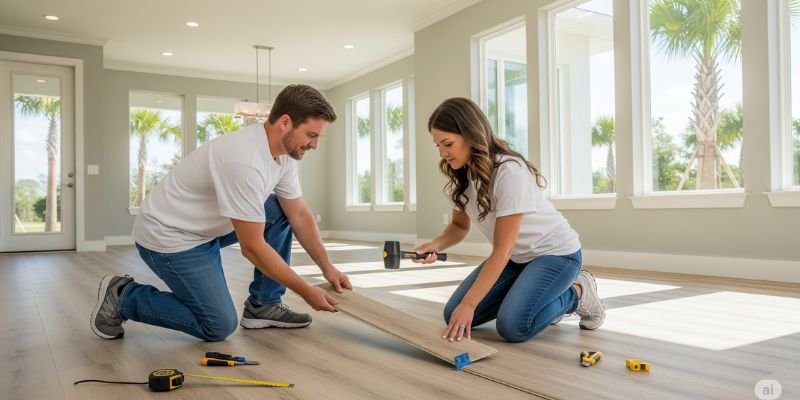 Vinyl Floor Installation in Niceville: Advantages and Care for a Modern Finish In Niceville, a city known for its family-friendly atmosphere and beautiful landscapes, choosing the right flooring is essential to creating a home that is at once elegant, welcoming, and practical. In recent years, one option has stood out and won the hearts and homes of Florida: luxury vinyl tile/plank (LVT/LVP). And it's no coincidence. Combining durability, versatility, and a sophisticated look, it has become the smart choice for those seeking a modern finish without sacrificing functionality.
