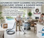 ty requires more than a casual clean. From preparing your home for Memorial Day guests to ensuring a flawless Move-In/Out Deep Cleaning for seasonal rentals, the demands are unique and exacting. At TileUp, we understand that homeowners in these discerning communities seek a level of cleanliness that protects their family’s health and preserves their valuable investments. We solve the problem of achieving this elevated standard by leveraging cutting-edge professional equipment and a meticulously curated selection of premium products from trusted brands. This guide reveals how our advanced cleaning solutions are tailored for every spring and summer need, elevating your Florida lifestyle. Advanced professional cleaning is essential for Florida's spring and summer, using technology like steam cleaners and hot water extractors to combat humidity, allergens, and high traffic. This ensures a deep, sanitized clean for homes, protecting family health and preparing properties for events or seamless move-in/out transitions. The warmer months bring a distinct set of challenges for homeowners in Destin and Niceville. Increased outdoor activity means more dust, sand, and pollen tracked indoors. Higher humidity fosters dust mites and can contribute to mildew odors. These factors demand a cleaning approach that goes far beyond surface-level tidiness. Our Deep Clean service is specifically designed to address these seasonal realities. It's a proactive health measure that systematically removes accumulated allergens, purifies the air, and sanitizes surfaces. This comprehensive approach is foundational, whether you're welcoming Memorial Day guests or preparing a property for a seamless Move-In/Out Deep Cleaning.