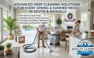 Advanced Deep Cleaning Solutions for Every Spring & Summer Need in Destin & Niceville ty requires more than a casual clean. From preparing your home for Memorial Day guests to ensuring a flawless Move-In/Out Deep Cleaning for seasonal rentals, the demands are unique and exacting. At TileUp, we understand that homeowners in these discerning communities seek a level of cleanliness that protects their family’s health and preserves their valuable investments. We solve the problem of achieving this elevated standard by leveraging cutting-edge professional equipment and a meticulously curated selection of premium products from trusted brands. This guide reveals how our advanced cleaning solutions are tailored for every spring and summer need, elevating your Florida lifestyle. Advanced professional cleaning is essential for Florida's spring and summer, using technology like steam cleaners and hot water extractors to combat humidity, allergens, and high traffic. This ensures a deep, sanitized clean for homes, protecting family health and preparing properties for events or seamless move-in/out transitions. The warmer months bring a distinct set of challenges for homeowners in Destin and Niceville. Increased outdoor activity means more dust, sand, and pollen tracked indoors. Higher humidity fosters dust mites and can contribute to mildew odors. These factors demand a cleaning approach that goes far beyond surface-level tidiness. Our Deep Clean service is specifically designed to address these seasonal realities. It's a proactive health measure that systematically removes accumulated allergens, purifies the air, and sanitizes surfaces. This comprehensive approach is foundational, whether you're welcoming Memorial Day guests or preparing a property for a seamless Move-In/Out Deep Cleaning.