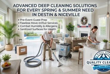 ty requires more than a casual clean. From preparing your home for Memorial Day guests to ensuring a flawless Move-In/Out Deep Cleaning for seasonal rentals, the demands are unique and exacting. At TileUp, we understand that homeowners in these discerning communities seek a level of cleanliness that protects their family’s health and preserves their valuable investments. We solve the problem of achieving this elevated standard by leveraging cutting-edge professional equipment and a meticulously curated selection of premium products from trusted brands. This guide reveals how our advanced cleaning solutions are tailored for every spring and summer need, elevating your Florida lifestyle. Advanced professional cleaning is essential for Florida's spring and summer, using technology like steam cleaners and hot water extractors to combat humidity, allergens, and high traffic. This ensures a deep, sanitized clean for homes, protecting family health and preparing properties for events or seamless move-in/out transitions. The warmer months bring a distinct set of challenges for homeowners in Destin and Niceville. Increased outdoor activity means more dust, sand, and pollen tracked indoors. Higher humidity fosters dust mites and can contribute to mildew odors. These factors demand a cleaning approach that goes far beyond surface-level tidiness. Our Deep Clean service is specifically designed to address these seasonal realities. It's a proactive health measure that systematically removes accumulated allergens, purifies the air, and sanitizes surfaces. This comprehensive approach is foundational, whether you're welcoming Memorial Day guests or preparing a property for a seamless Move-In/Out Deep Cleaning.