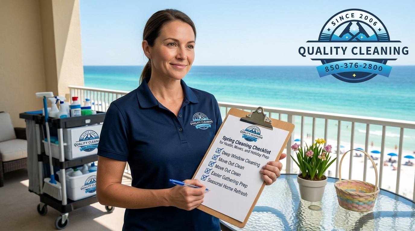 Beyond the Winter Build-Up: Your Ultimate Guide to Professional Spring Cleaning in Florida. As the warmth of spring truly settles across Florida, homes in Santa Rosa Beach and Panama City Beach beckon for a fresh start. The winter months, while often mild, bring their own unique accumulation of indoor dust, pet dander, and stagnant air, even as outdoor pollen begins its annual cycle. "Spring Cleaning" is more than just a tradition; it’s a crucial reset button for your home’s health and vitality. It's the perfect opportunity to shed the remnants of the colder season and prepare your sanctuary for the vibrant summer ahead. At TileUp, we understand this vital seasonal need. We solve the problem of overwhelming spring cleanup by providing a comprehensive, professional deep clean that purifies your home, setting a pristine foundation for both family’s health and effortless living. Professional spring cleaning is essential in Florida to combat seasonal allergens, accumulated dust, and humidity-driven issues like mold spores. It systematically removes irritants from deep within the home, drastically improving indoor air quality and creating a healthier environment for families, especially during peak allergy season.